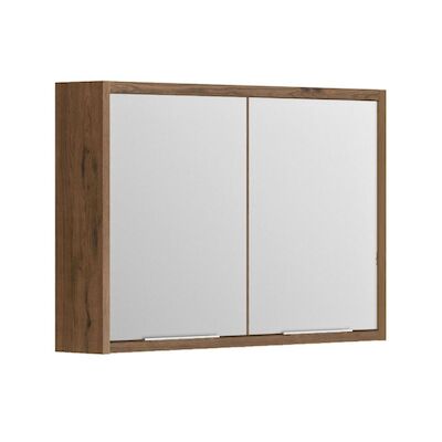 Spiegelkast Allibert Sorento Stopcontact VDE 80x69x17 cm Eik Cognac