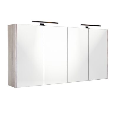 Spiegelkast Best Design Happy Grey Incl. LED verlichting 120×60 cm Grijs Eiken