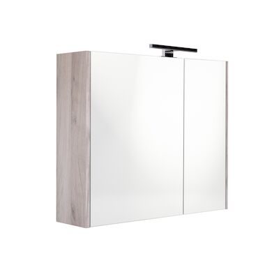 Spiegelkast Best Design Happy Grey Incl. LED verlichting 60×60 cm Grijs Eiken