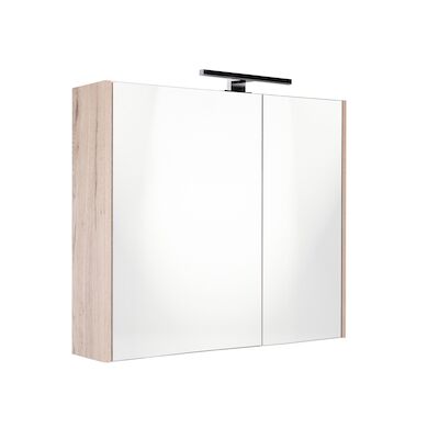 Spiegelkast Best Design Happy Halifax Incl. LED verlichting 60×60 cm Eiken