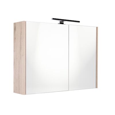 Spiegelkast Best Design Happy Halifax Incl. LED verlichting 80×60 cm Eiken
