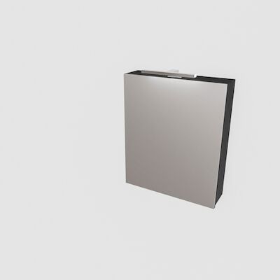 Spiegelkast BWS Cube 60x70x16 cm Mat Zwart Urban
