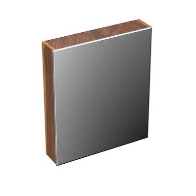 Spiegelkast Forzalaqua Uni 59.5×68.5×12.5 Cm 1 Deur Links Tweezijdig Spiegel Noten Pure Walnut