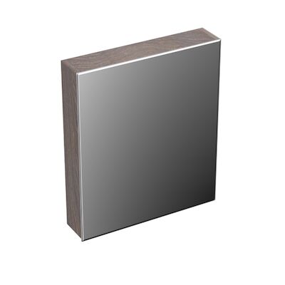 Spiegelkast Forzalaqua Uni 59.5×68.5×12.5 Cm 1 Deur Links Tweezijdig Spiegel Silver Grey