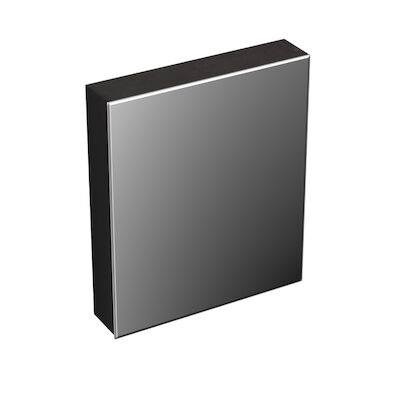 Spiegelkast Forzalaqua Uni 59.5×68.5×12.5 Cm 1 Deur Rechts Tweezijdig Spiegel Eiken Black Oiled