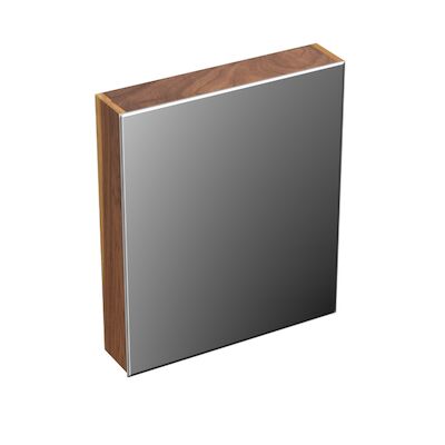Spiegelkast Forzalaqua Uni 59.5×68.5×12.5 Cm 1 Deur Rechts Tweezijdig Spiegel Noten Pure Walnut