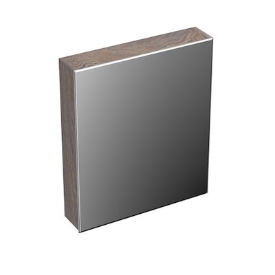 Spiegelkast Forzalaqua Uni 59.5×68.5×12.5 Cm 1 Deur Rechts Tweezijdig Spiegel Silver Grey