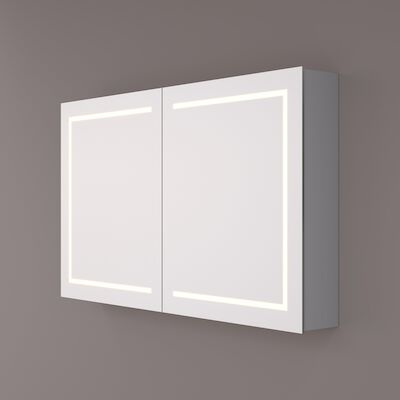 Spiegelkast Hipp Design SPK 61000 Rechthoek Met Verlichting Incl. Spiegelverwarming en Stopcontact (Alle Maten)