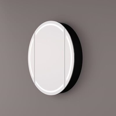 Spiegelkast Hipp Design SPK 81000 Rond Met Verlichting Incl. Spiegelverwarming en Stopcontact (Alle Maten)