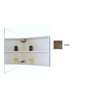 Spiegelkast Sanicare Qlassics 60 cm 1 Deur Truffel-Eiken Links
