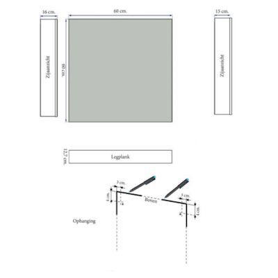 Spiegelkast Sanicare Qlassics Ambiance 60 cm 1 Deur Hoogglans Wit Links