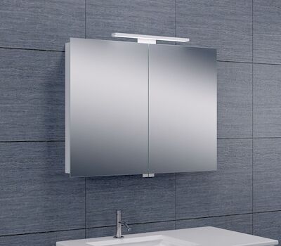 Spiegelkast Wiesbaden met Led Verlichting 80×60 Aluminium