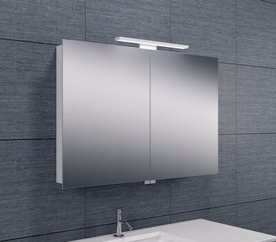 Spiegelkast Wiesbaden met Led Verlichting 90×60 Aluminium
