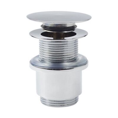 Stop/go Afvoerplug Clou InBe Zonder Overloop Met Platte Afdekkap Rond Chroom