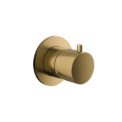 Stopkraan Hotbath Cobber Inbouw Thermostaat Geborsteld Messing (excl. inbouwdeel) Living Colours