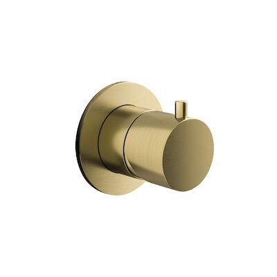Stopkraan Hotbath Cobber Inbouw Thermostaat Geborsteld Messing PVD (excl. inbouwdeel)