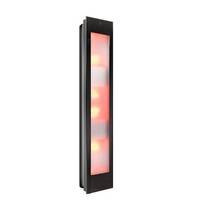 Sunshower Combi Black UV en Infrarood Opbouwapparaat 29x144x22.8 cm Aluminium Zwart