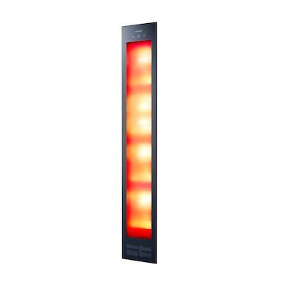 Sunshower Deluxe Black UV en Infrarood Inbouwapparaat 32x187x16 cm Aluminium Zwart
