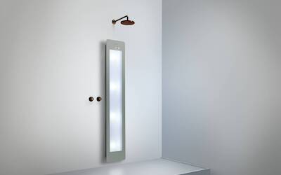 Sunshower Plus L opbouw vlak met infrarood en UV-licht organic grey