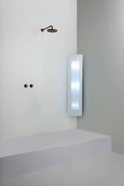 Sunshower Plus M opbouw hoek met infrarood en UV-licht white
