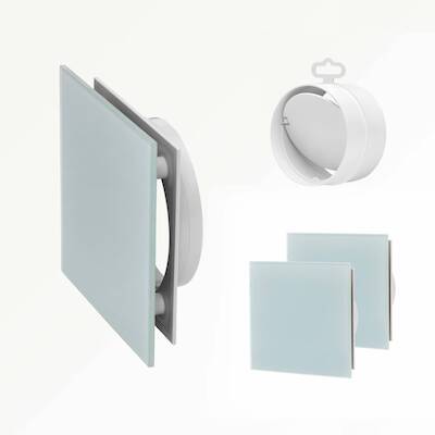 Sunshower ventilatierooster t.b.v. Pure, Pure Duo, Pure XL, Deluxe 2 stuks 13x13cm white
