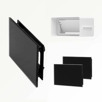 Sunshower ventilatierooster t.b.v. Pure, Pure Duo, Pure XL, Deluxe 2 stuks 15x9cm black
