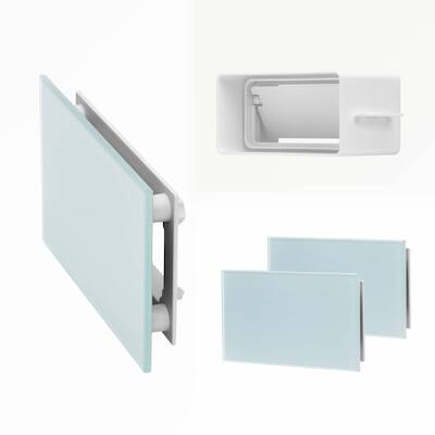 Sunshower ventilatierooster t.b.v. Pure, Pure Duo, Pure XL, Deluxe 2 stuks 15x9cm white