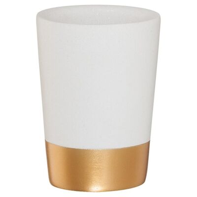 Tandenborstelbeker Glossy 10,6×7,5 cm Polyresin Goud