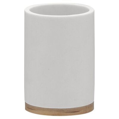 Tandenborstelbeker Grace 10,2 x 7,2 cm Polyresin Wit