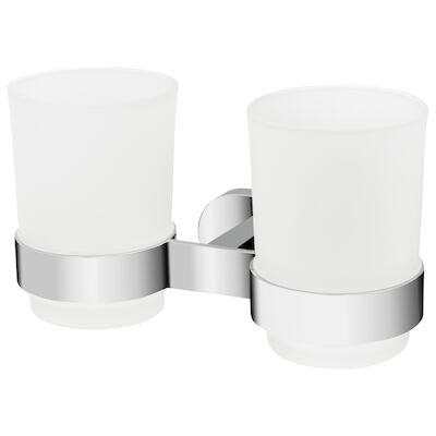 Tandenborstelhouder Haceka Gio Dubbel Glas Met Chroom