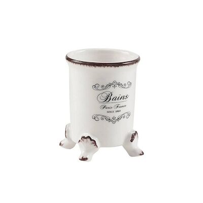 Tandenborstelhouder Sapho Amelie Vrijstaand 11.3×8 cm Keramiek Wit