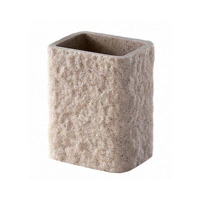 Tandenborstelhouder Sapho Aries Vrijstaand 11.8×9.4×6.6 cm Polyresin Beige