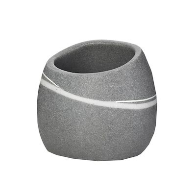 Tandenborstelhouder Sapho Little Rock Vrijstaand 8.9×8.3×7.7 cm Polyresin Grijs