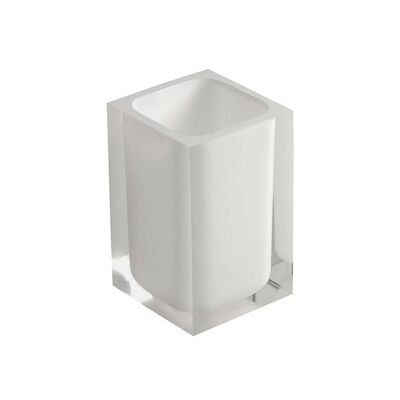 Tandenborstelhouder Sapho Rainbow Vrijstaand 11×7.2 cm Kunststof Wit