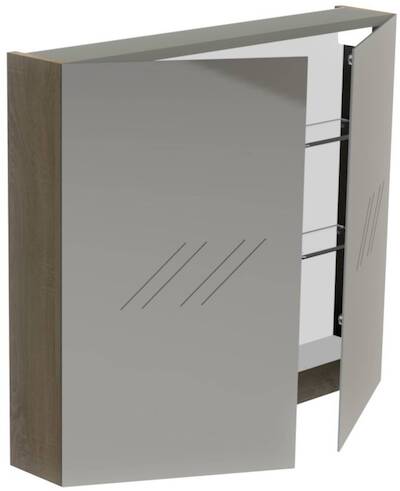 Thebalux Basic Spiegelkast 70x80x13,5 cm Nebraska Eiken