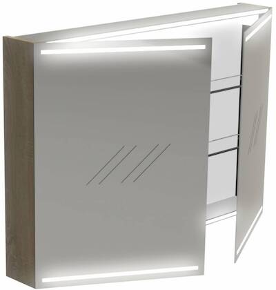 Thebalux Deluxe Spiegelkast 70x100x13,5 cm Natural Oak