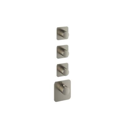 Thermostaat Hotbath Gal High Flow met 3 Stopkranen Geborsteld Nikkel PVD