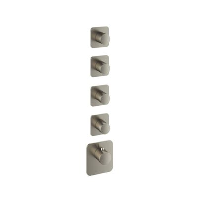 Thermostaat Hotbath Gal High Flow met 4 Stopkranen Geborsteld Nikkel PVD