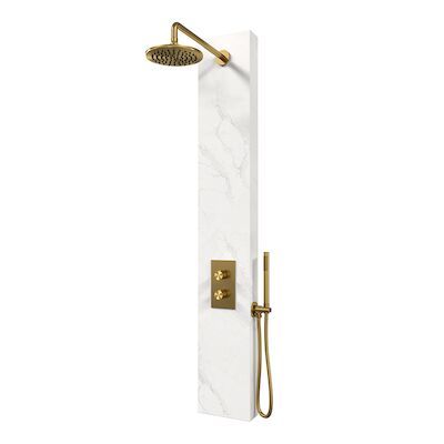 Thermostatisch Douchepaneel BRAUER Gold Edition 2-weg Calacatta gold SET 01