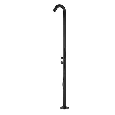 Thermostatische Buitendouche BWS Tube Met Handdouche Inclusief Inbouwdeel Mat Zwart 316S