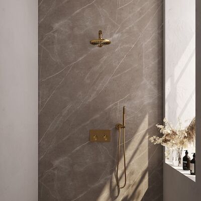Thermostatische Inbouwdoucheset Brauer Gold Edition Recht Met Drukknoppen (Alle Opties)