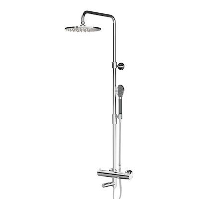 Thermostatische Regendoucheset Lagoo Garda voor Bad/Douche met Handdouche Rond Chroom