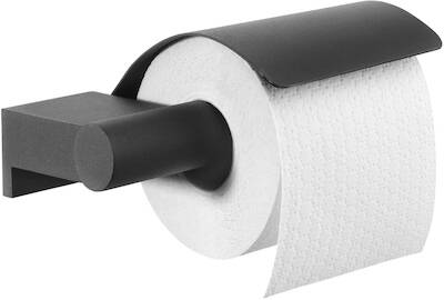 Tiger Bold toiletrolhouder met klep 16,8×13,4×5,2cm zwart