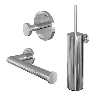 Toiletaccessoire Set Brauer Chrome 3-in-1 Chrome