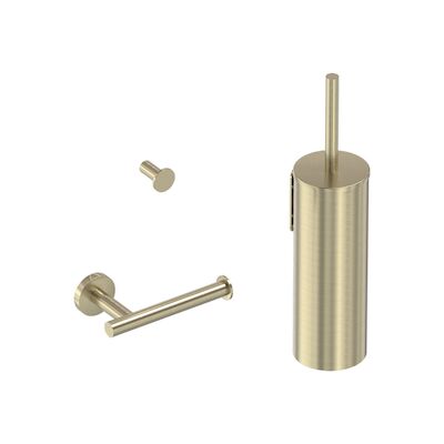 Toiletaccessoire Set MAY 3-in-1 Geborsteld Mat Goud PVD