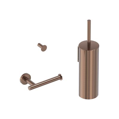 Toiletaccessoire Set MAY 3-in-1 Geborsteld Mat Koper PVD