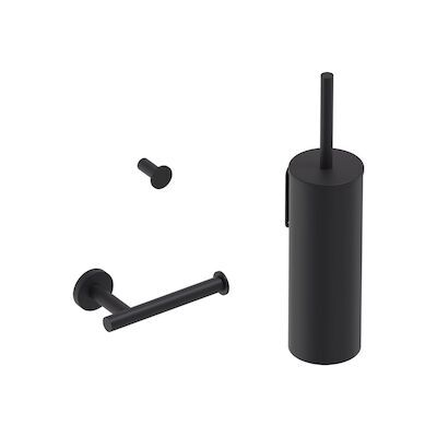 Toiletaccessoire Set MAY 3-in-1 Mat Zwart PED