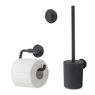 Toiletaccessoireset Tiger Urban Met Toiletborstel, Toiletrolhouder en Handdoekhaak Zwart