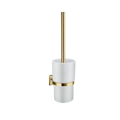 Toiletborstel met Wandhouder Smedbo House Porselein Glas met Messing