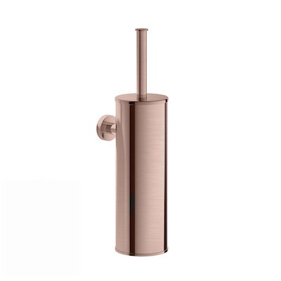 Toiletborstelgarnituur Hotbath Cobber Wandmodel Geborsteld Koper PVD